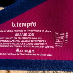 b.tempt'd By Wacoal Purple and  Navy Bra 32d